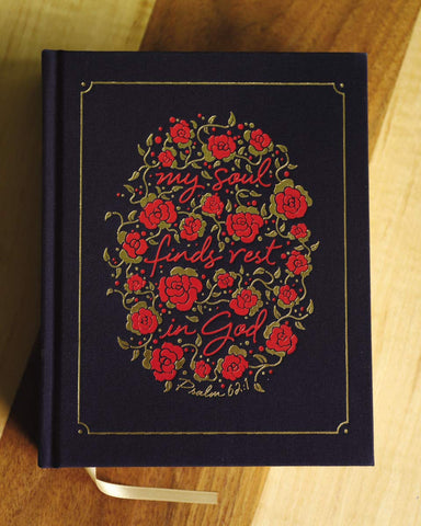 Image of NIV, JOURNAL THE WORD BIBLE FOR WOMEN, CLOTH OVER BOARD, NAVY, RED LETTER, COMFORT PRINT: 500+ PROMPTS TO ENCOURAGE JOURNALING AND REFLECTION
