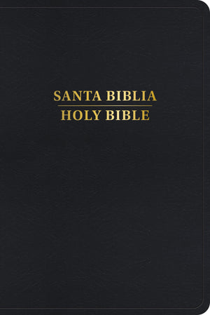 Biblia RVR 1960 KJV Bilingüe Negro Símil Piel
