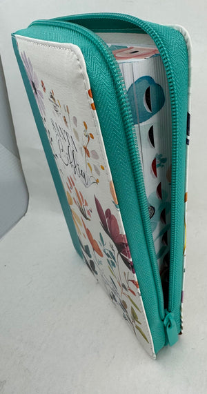 Biblia RVR 1960 Letra Grande ManuaL 12 Puntos Cierre Jardin Turquesa Índice Canto Floral