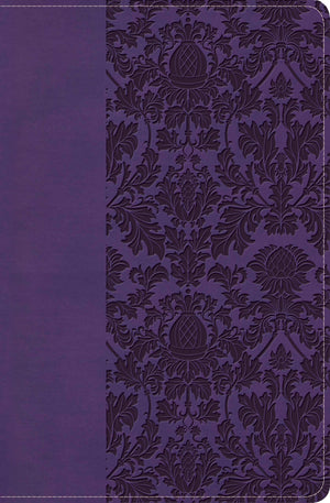 KJV LARGE PRINT PERSONAL SIZE REFERENCE BIBLE, PURPLE LEATHERTOUCH, RED LETTER