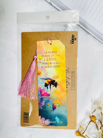 Image of Marcador de Libro con Tassel. Palabras Amables