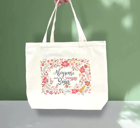 Image of Bolso Algodón con Cierre Alégrense en el Señor