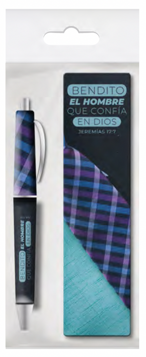 Pack Bolígrafo con Marcador de Libro Bendito el Hombre