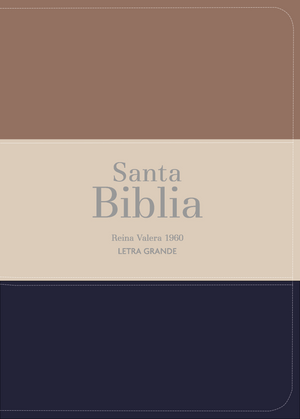 Biblia RVR 1960 Compacta Letra Grande 11 puntos Símil Piel Marrón Beige Negro
