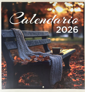 Calendario Vintage 2026 Banco en Otoño