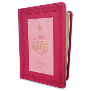 Biblia RVR 1960 Compacta Rosa Rosa Símil Piel