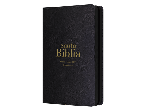 Image of Biblia RVR 1960 Letra Gigante 14 puntos Símil Piel Negro con Cierre e Índice