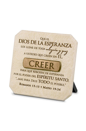 Placa de Escritorio - Creer