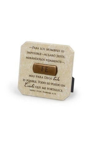 Placa de Escritorio - Fe